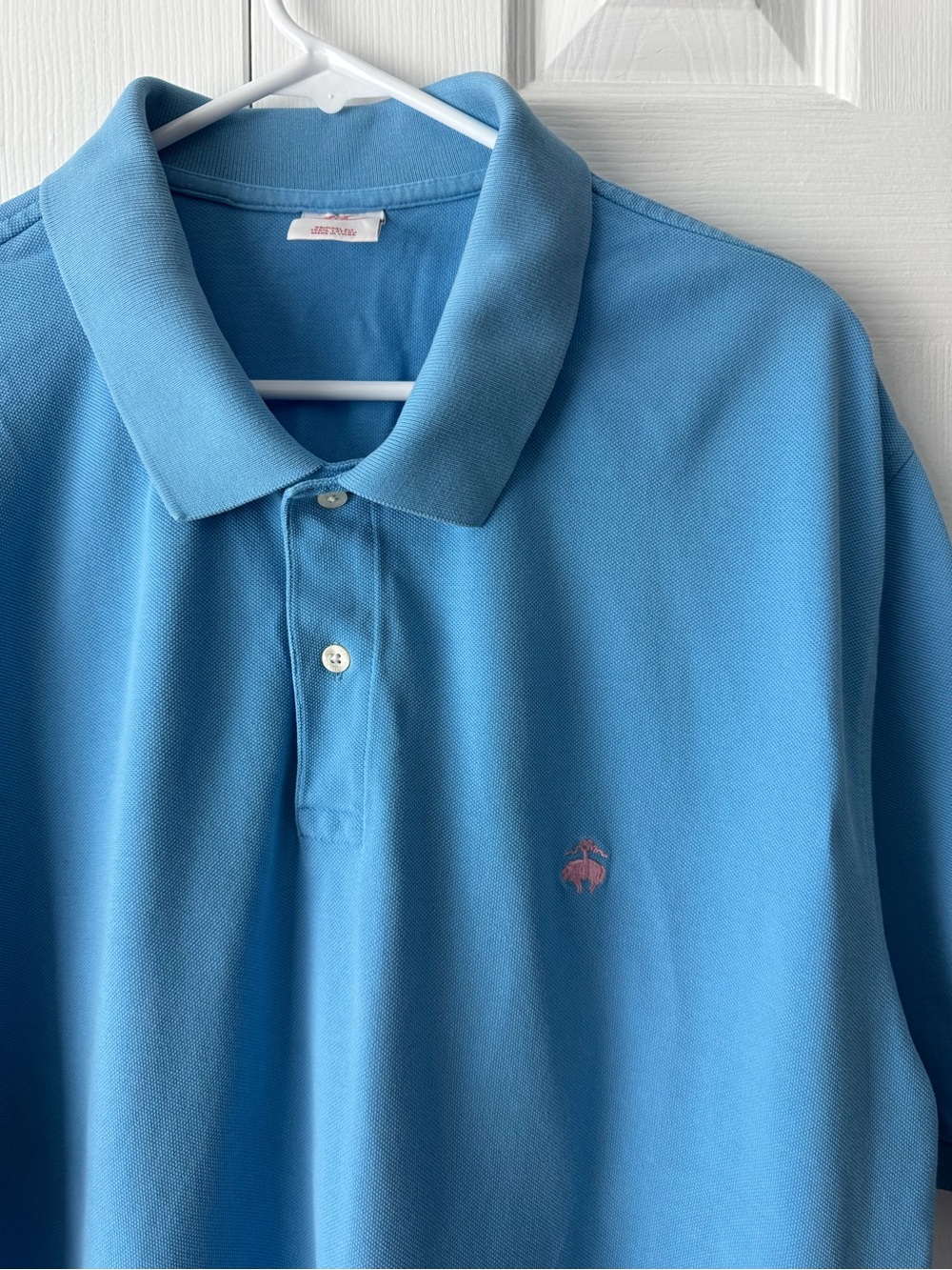 Brooks Brothers Baby Blue Baby Pink Polo Shirt XXL Cotton Embroidery Logo Pastel